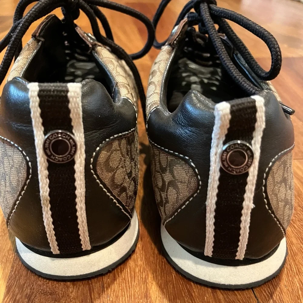 Coach Signature Brown and Black Athletic Shoes Size 6 1/2 - Picture 4 of 5